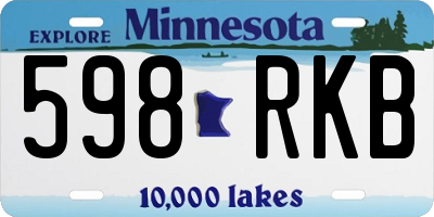 MN license plate 598RKB