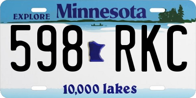 MN license plate 598RKC