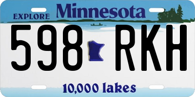 MN license plate 598RKH