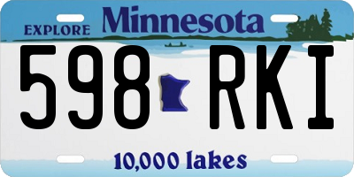 MN license plate 598RKI