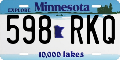 MN license plate 598RKQ