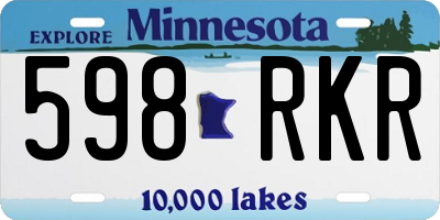 MN license plate 598RKR