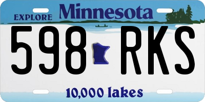 MN license plate 598RKS
