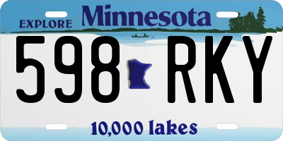 MN license plate 598RKY
