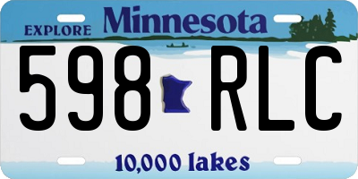 MN license plate 598RLC