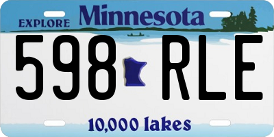 MN license plate 598RLE