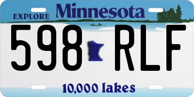 MN license plate 598RLF