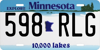 MN license plate 598RLG