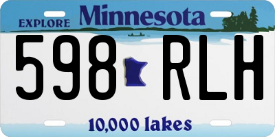 MN license plate 598RLH