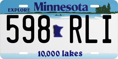 MN license plate 598RLI