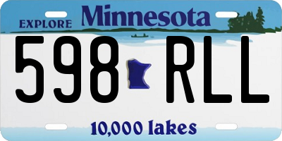 MN license plate 598RLL
