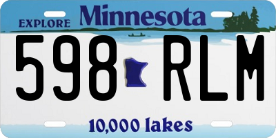 MN license plate 598RLM
