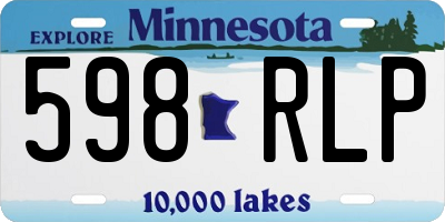 MN license plate 598RLP