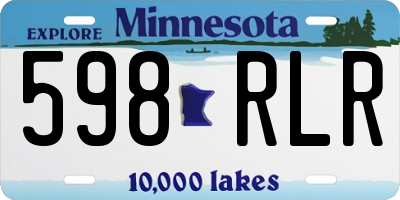MN license plate 598RLR