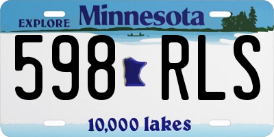 MN license plate 598RLS