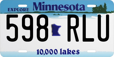 MN license plate 598RLU