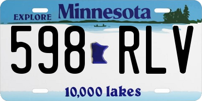 MN license plate 598RLV
