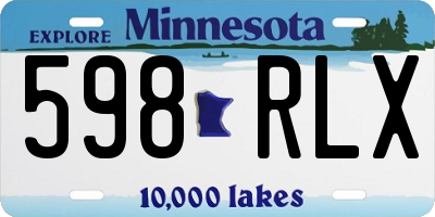MN license plate 598RLX