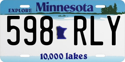 MN license plate 598RLY