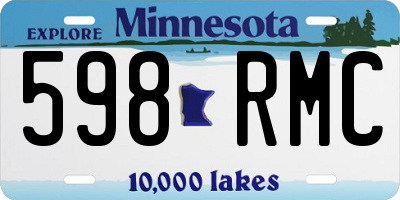 MN license plate 598RMC