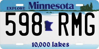 MN license plate 598RMG