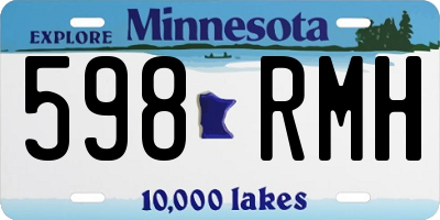 MN license plate 598RMH