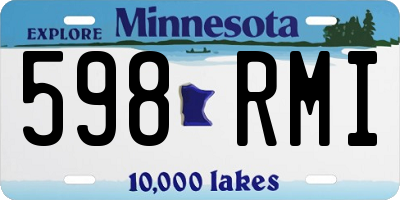 MN license plate 598RMI