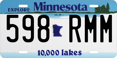 MN license plate 598RMM