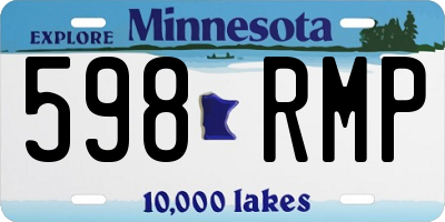 MN license plate 598RMP