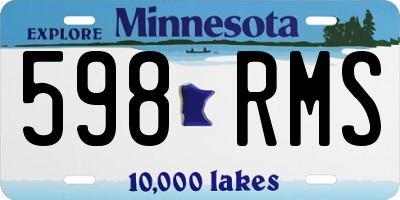 MN license plate 598RMS
