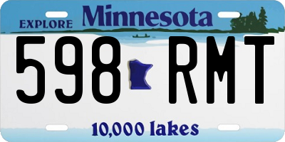 MN license plate 598RMT