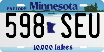 MN license plate 598SEU