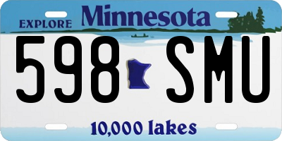 MN license plate 598SMU