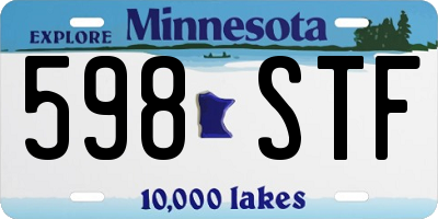 MN license plate 598STF