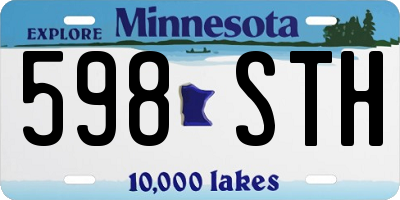 MN license plate 598STH