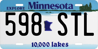 MN license plate 598STL