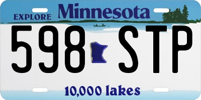 MN license plate 598STP
