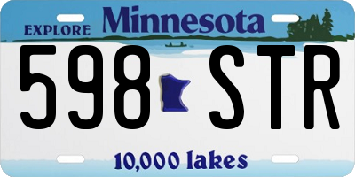 MN license plate 598STR