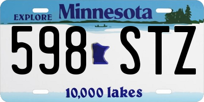 MN license plate 598STZ