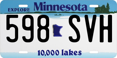 MN license plate 598SVH
