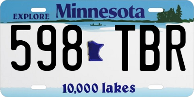 MN license plate 598TBR