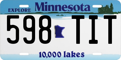 MN license plate 598TIT