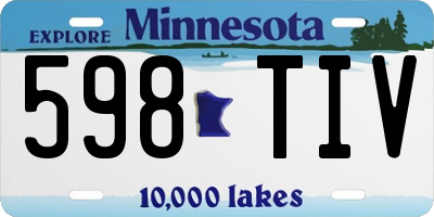 MN license plate 598TIV