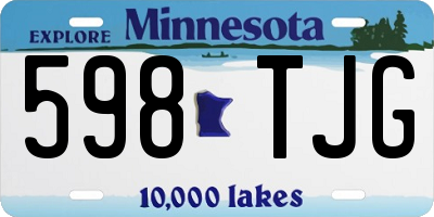 MN license plate 598TJG