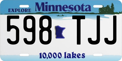 MN license plate 598TJJ