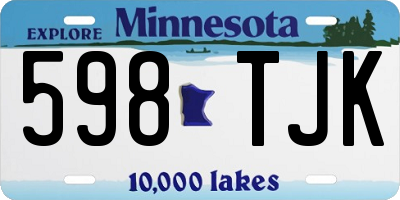 MN license plate 598TJK