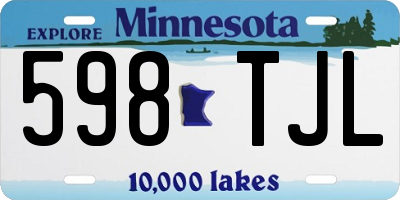 MN license plate 598TJL