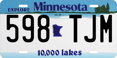 MN license plate 598TJM