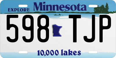 MN license plate 598TJP