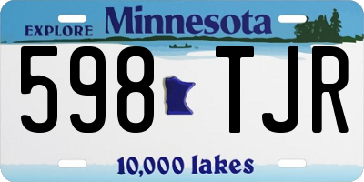 MN license plate 598TJR